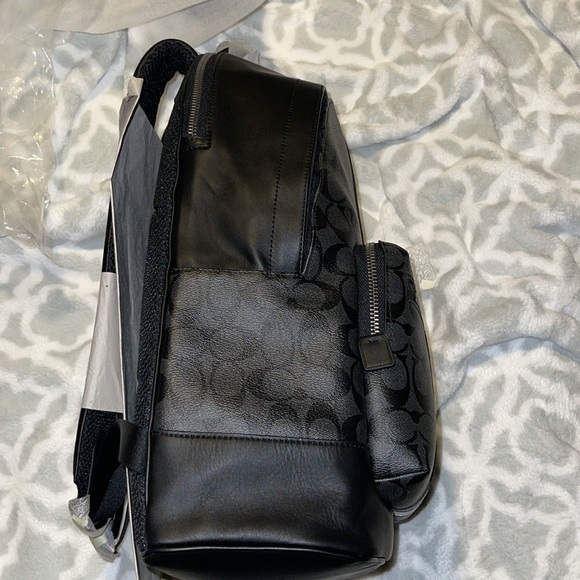 🩶Coach West Backpack In Signature Canvas With Varsity Stripe, 3001 - Picture 4 of 14